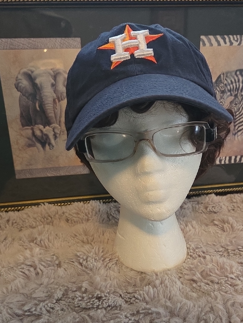 47 Brand Kids Navy Cap with Orange & White Star H Logo